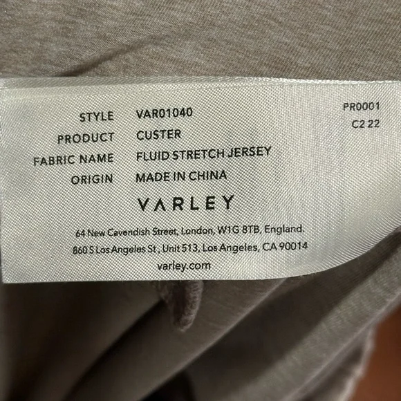 Varley Oatmeal Color Fluid Stretch Jersey Joggers Size Medium - Picture 4 of 8